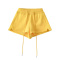 casual slight stretch 11 colors drawstring high-waist shorts(size run small)_Black_White_Gray_Dark Gray_Pink_Rose Red_Yellow