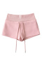 casual slight stretch 6 colors drawstring shorts(size run small)_Black_Gray_Pink