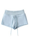 casual slight stretch 6 colors drawstring shorts(size run small)_Black_Gray_Pink_Yellow_Sky Blue