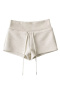 casual slight stretch 6 colors drawstring shorts(size run small)_Black_Gray_Pink_Yellow_Sky Blue_Beige