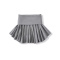 casual stretch 8-colors pleated high waist mini skirt with lining size run small_Black_White_Gray