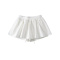 casual non-stretch 3-colors high waist mini skirt with lining size run small_Black_White