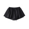 casual non-stretch 3-colors high waist mini skirt with lining size run small_Black