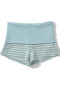 casual slight stretch stripe print low waist shorts size run small_Black_Sky Blue
