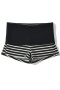 casual slight stretch stripe print low waist shorts size run small_Black