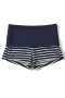 casual slight stretch stripe print low waist shorts size run small_Black_Sky Blue_Dark Blue