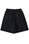 casual slight stretch 4-colors high waist drawstring shorts size run small_Black