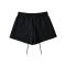casual slight stretch 5-colors high waist drawstring shorts size run small_Black