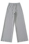 casual slight stretch drawstring high waist straight pants size run small_Gray