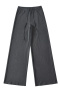 casual slight stretch drawstring high waist straight pants size run small_Gray_Dark Gray