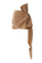 sexy slight stretch bow decor high-waist mini skirt(size run small)_Black_Khaki