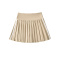 casual slight stretch pleated high waist mini skirt with lining size run small_Black_White_Sky Blue_Khaki 