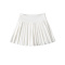casual slight stretch pleated high waist mini skirt with lining size run small_Black_White