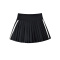 casual slight stretch pleated high waist mini skirt with lining size run small_Black