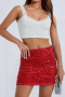 sexy non-stretch 9 colors high-waist mini skirt_Black_White_Red