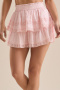 casual new 6-colors non-stretch high-waist lace splicing shorts_White_Pink