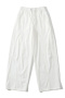 casual non-stretch 10-colors solid color drawstring loose pants size run small_Black_White
