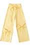 stylish non-stretch new 6-colors bow decor straight pants size run small_Black_Dark Gray_Light Pink_Yellow