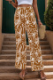 casual non-stretch 3 colors flower batch printing high-waist pants_Black_Blue_Brown
