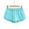 casual slight stretch 4 colors drawstring high-waist shorts(size run small)_Black_Red_Orange_Aqua Green