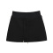 casual slight stretch drawstring high-waist mini skirt(size run small)_Black