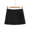 casual slight stretch 6 colors high-waist bow decor mini skirt(size run small)_Black