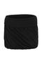 casual slight stretch solid color bud mini skirt(size run small)_Black