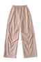 casual slight stretch 10colors drawstring high-waist loose pants(size run small)_Black_White_Dark Gray_Light Pink