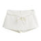 sexy slight stretch high-waist lace-up skort(size run small)_Black_White