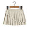 casual non-stretch solid color high-waist pleated mini skirt(size run small)_Black_Rose Red_Beige