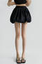 casual non-stretch 4 colors high-waist flower bud skirt(size run small)_Black