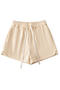 casual slight stretch 7 colors drawstring high-waist shorts(size run small)_Black_Gray_Pink_Yellow_Sky Blue_Purple_Beige