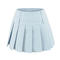 casual non-stretch 7 colors high-waist pleated mini skirt(size run small)_Black_White_Gray_Pink_Yellow_Light Green_Sky Blue
