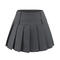 casual non-stretch 7 colors high-waist pleated mini skirt(size run small)_Black_White_Gray