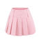 casual non-stretch 7 colors high-waist pleated mini skirt(size run small)_Black_White_Gray_Pink