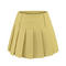 casual non-stretch 7 colors high-waist pleated mini skirt(size run small)_Black_White_Gray_Pink_Yellow