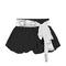 sexy non-stretch dot batch printing lace decor mini skirt_Black