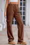 casual plus size non-stretch 8 colors large pockets straight cargo jeans_Black_Gray_Dark Gray_Dark Green_Sky Blue_Dark Blue_Khaki _Brown