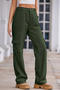 casual plus size non-stretch 8 colors large pockets straight cargo jeans_Black_Gray_Dark Gray_Dark Green