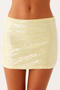 sexy non-stretch solid color sequins all-match mini skirt #1_Pink_Yellow