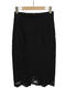 casual slight stretch 3 colors high-waist midi skirt(size run small)_Black