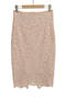 casual slight stretch 3 colors high-waist midi skirt(size run small)_Black_Pink