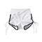 sexy slight stretch 4 colors contrast color drawstring shorts(size run small)_Black_White