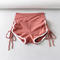 sexy slight stretch 4 colors contrast color drawstring shorts(size run small)_Black_White_Dark Green_Red Bean Paste