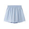 casual non-stretch 3 colors solid color high-waist shorts_White_Yellow_Sky Blue