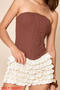 stylish slight stretch solid color pleated ruffles all-match skorts_Black_Pink_Beige