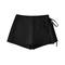 sexy non-stretch 3 colors solid color lace-up skort(size run small)_Black