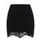 sexy slight stretch 4 colors lace high-waist slim mini skirt(size run small)_Black