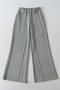 casual non-stretch solid color high-waist pocket loose pants(size run small)_Black_White_Gray