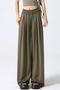 casual slight stretch 5 colors solid color drawstring pants(size run small)_Black_White_Gray_Dark Gray_Dark Green